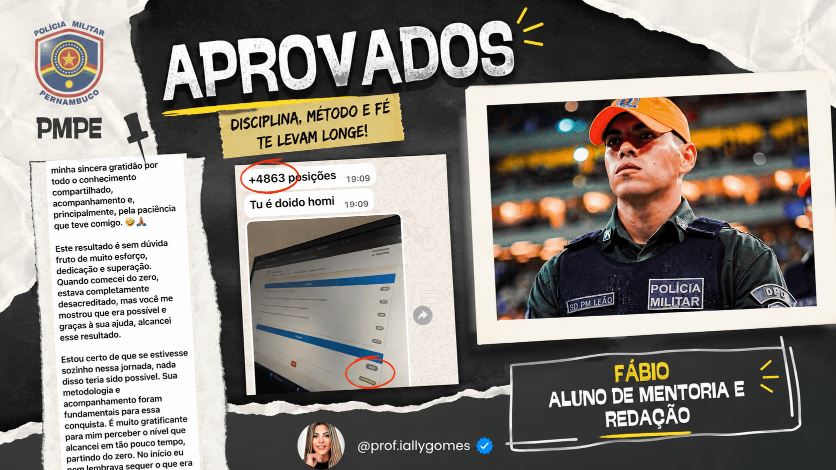 Print do resultado de Fábio