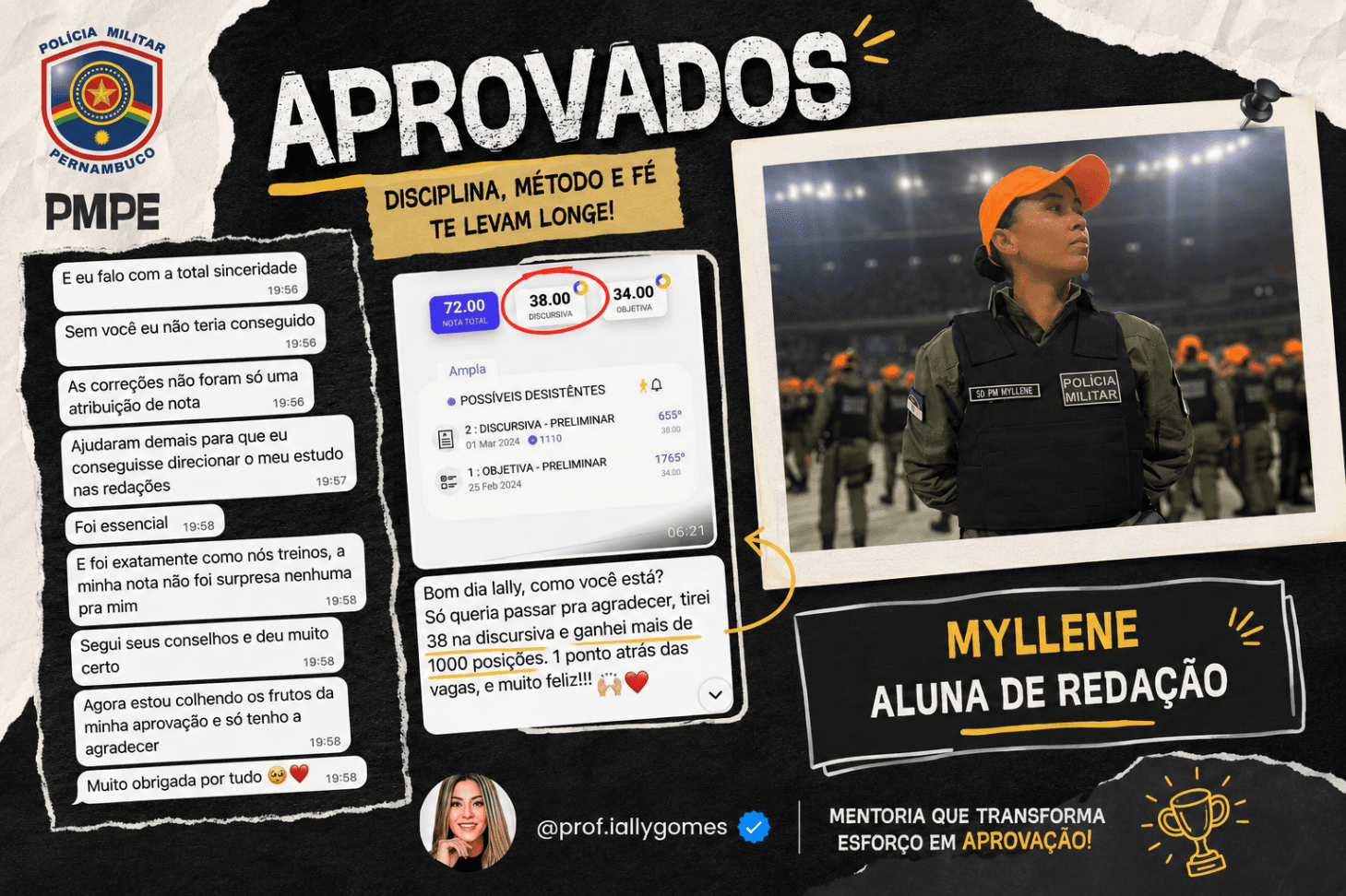 Print do resultado de Myllene